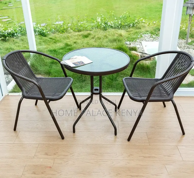 Outdoor Set: Coastal Bistro Set Modern Garden Furniture