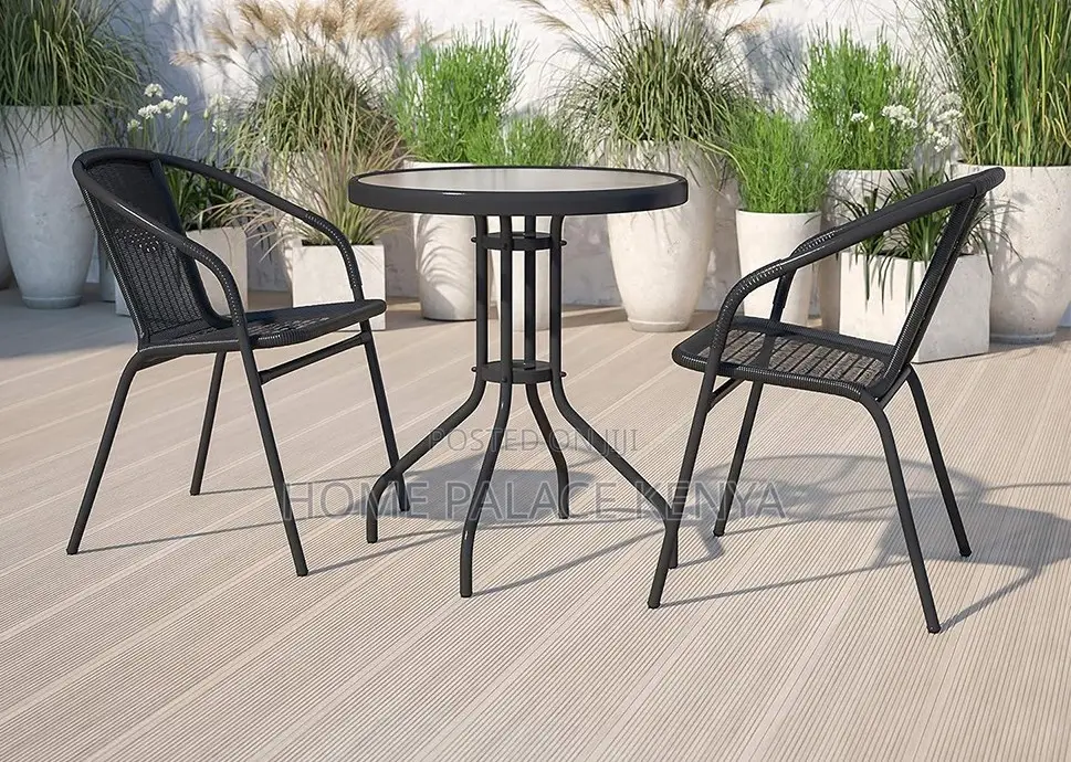 Outdoor Set: Coastal Bistro Set Modern Garden Furniture