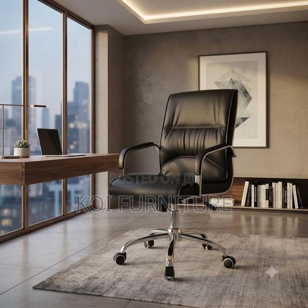 Office Chairs; Height Adjustable Office Leather Chairs