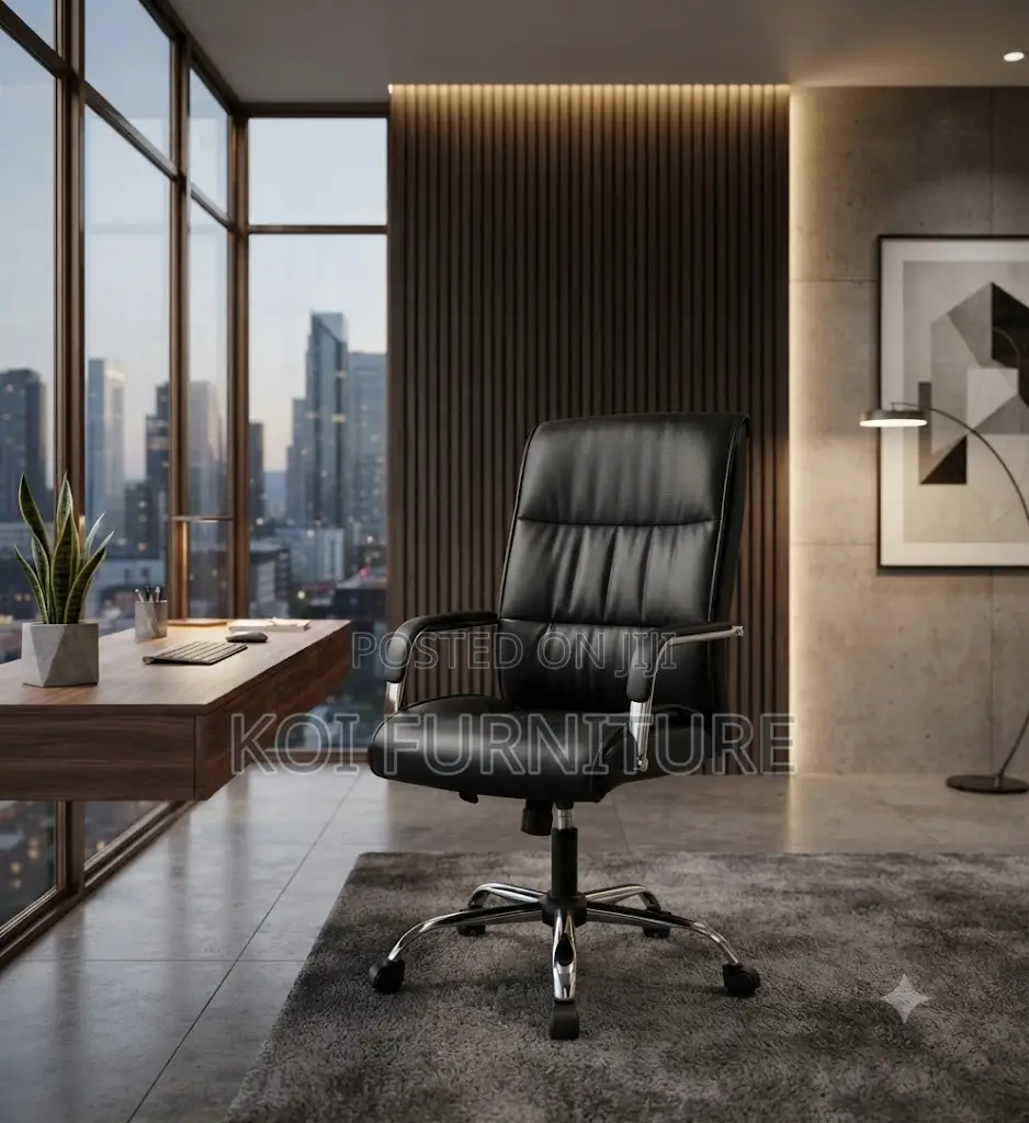 Office Chairs; Height Adjustable Office Leather Chairs