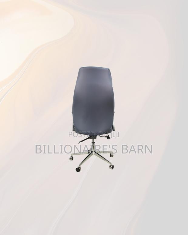 Practical Grey Executive Leather Chair High Back for All Day Support - thumbnail 3