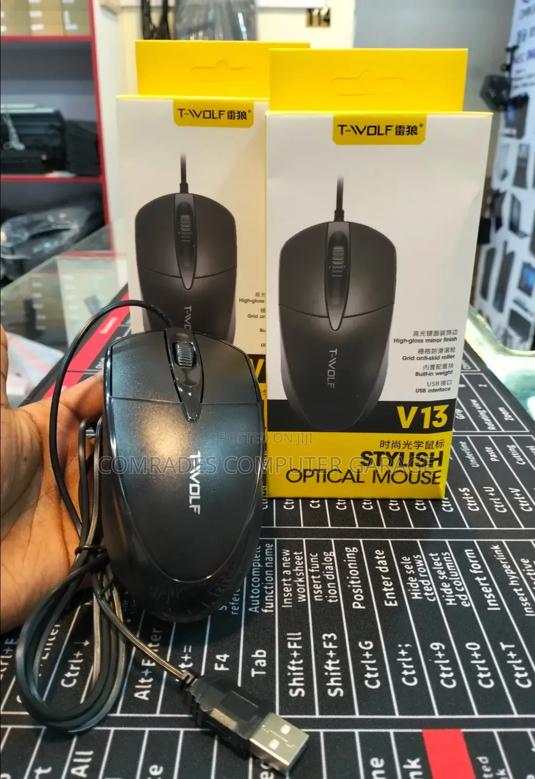 T-Wolf V13 USB Optical Mouse