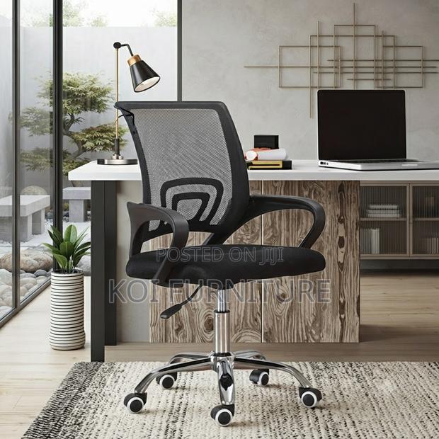 Office Chairs; Clerical Mesh Adjustable Home Office Recliner Chair - thumbnail 2