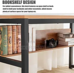 Office Table; Home Office Study Desk With Book Shelf