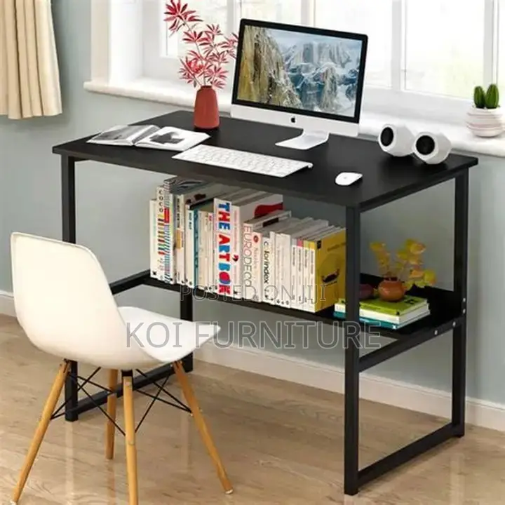 Office Table; Home Office Study Desk With Book Shelf