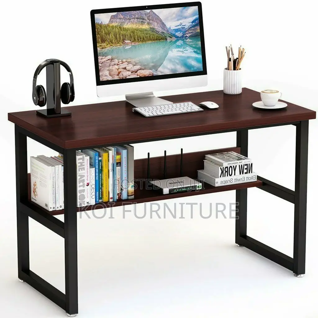 Office Table; Home Office Study Desk With Book Shelf