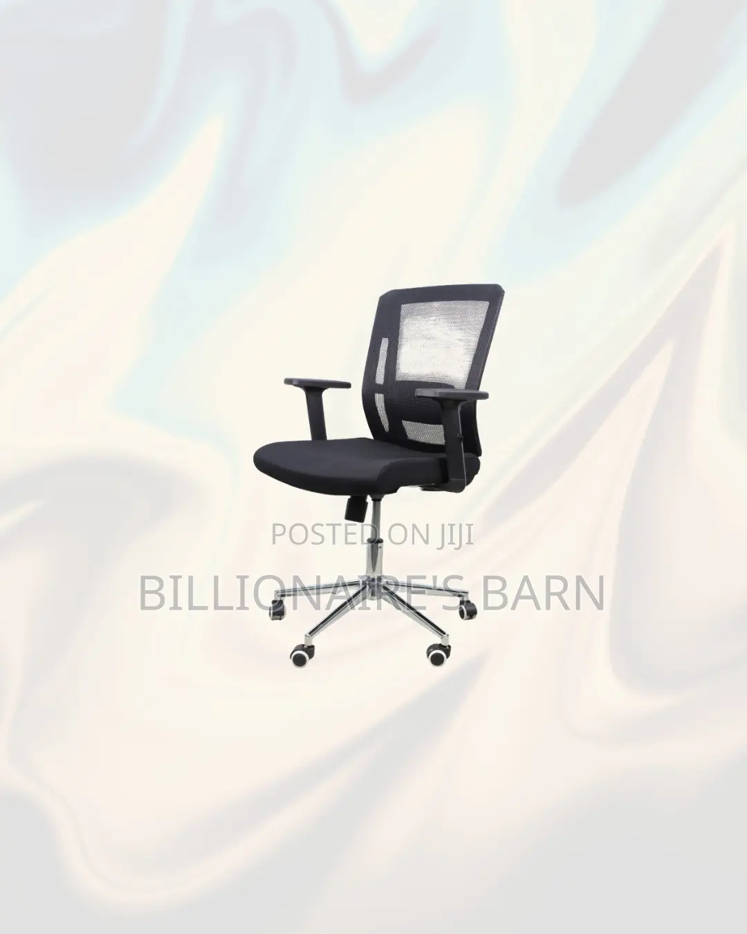 Practical Barn Origin Chair Mid Back Chrome -Modern Workspace Appeal