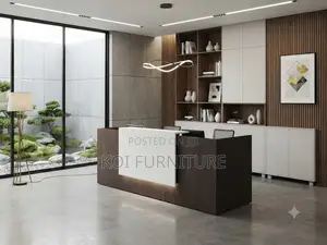 Reception Desk; 1.6 Meters White Office Reception Desk With Drawers