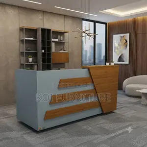 Reception Desk; 1.6 Meters White Office Reception Desk With Drawers