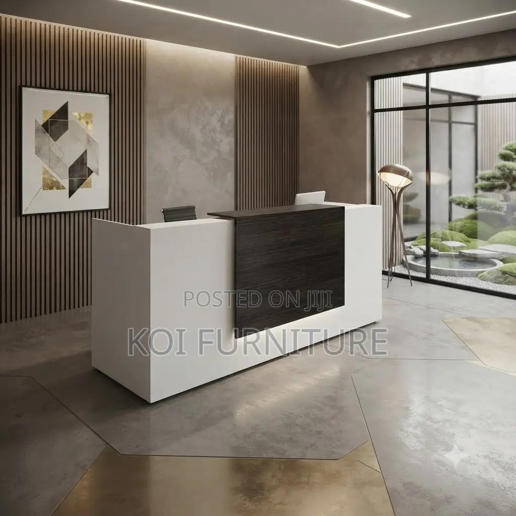 Reception Desk; 1.6 Meters White Office Reception Desk With Drawers
