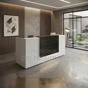 Reception Desk; 1.6 Meters White Office Reception Desk With Drawers