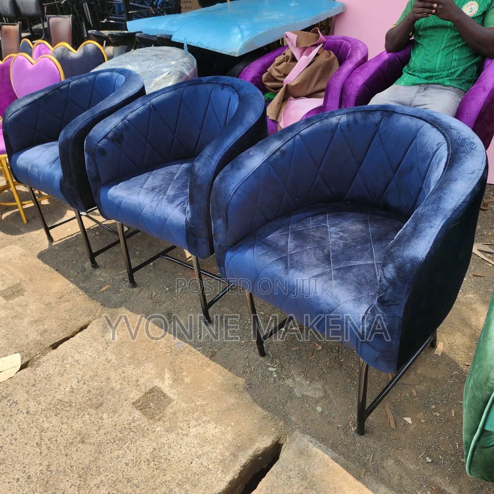 Manicure Chairs Black Flamed Color