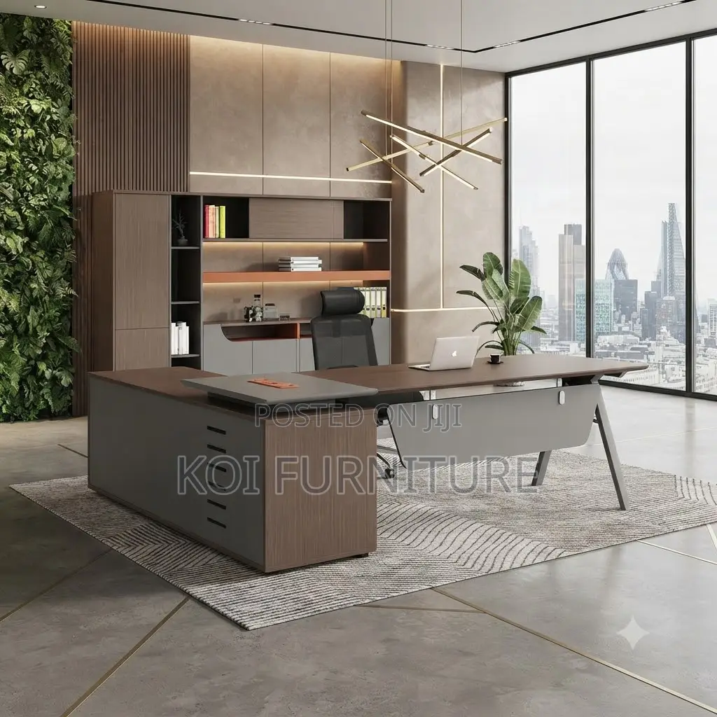 Office Desk; 1.6 Meter Executive Office Desk With Built in Storage