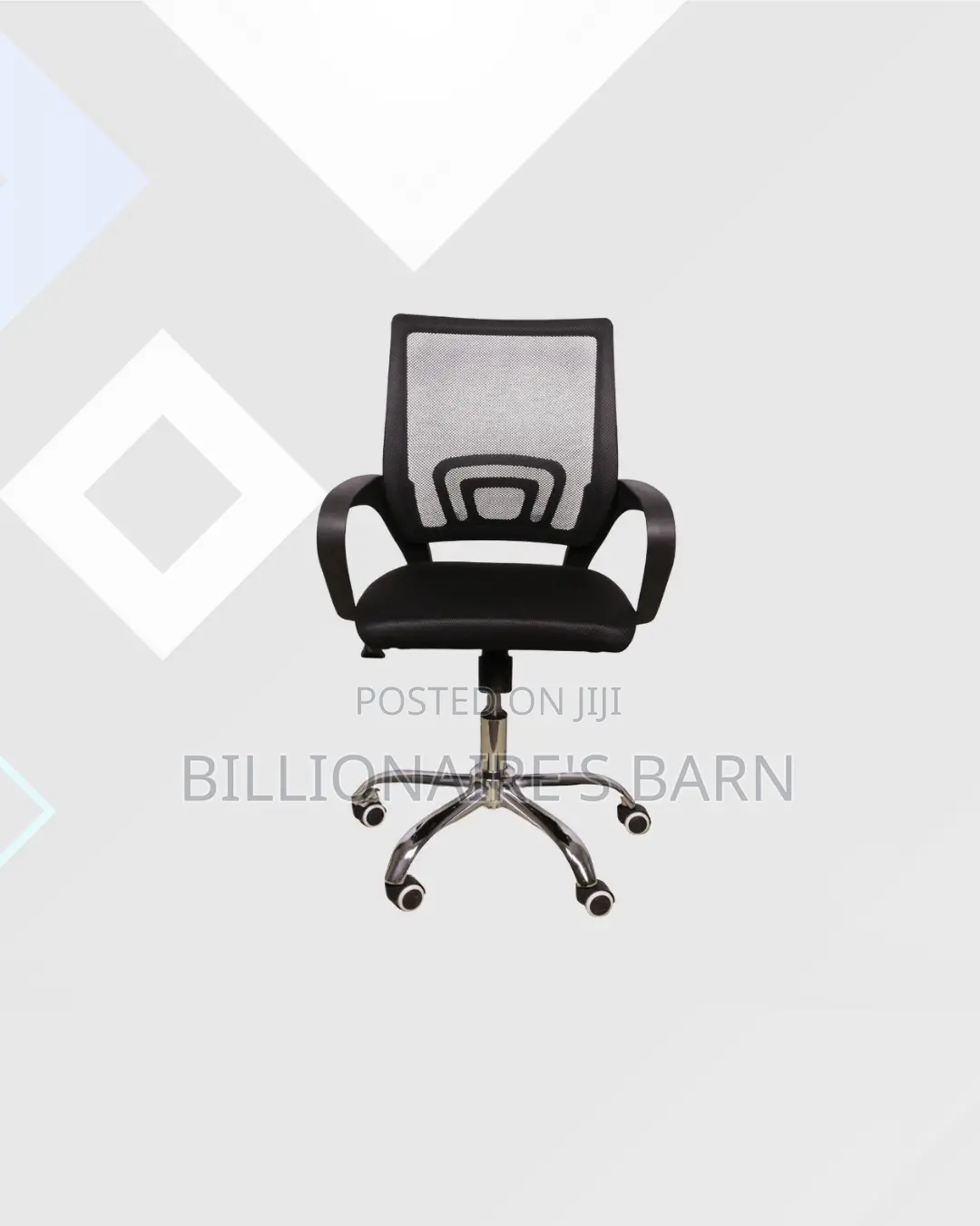 Practical Secretarial Mesh Office Chair Design Smooth Swivel Movement