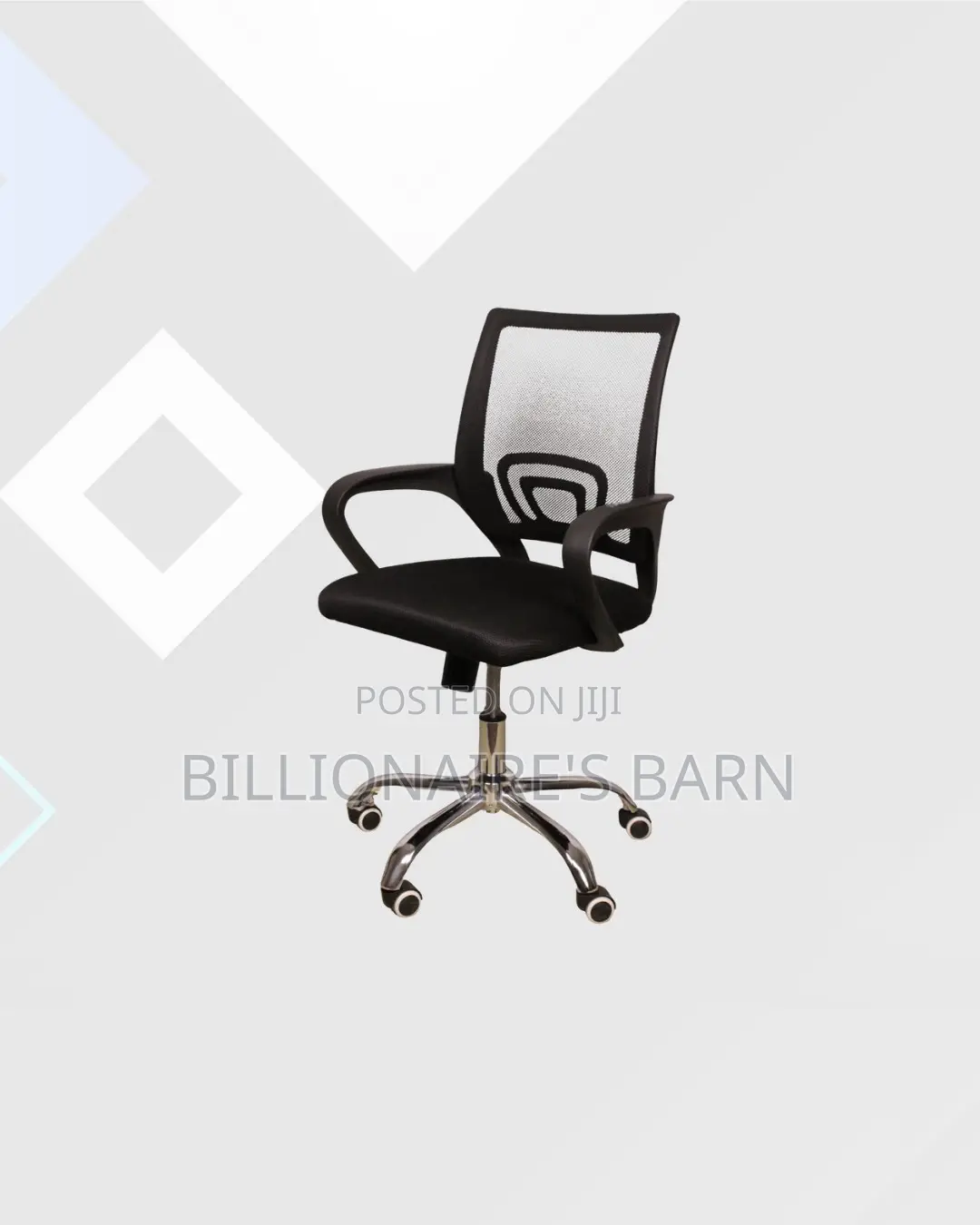 Practical Secretarial Mesh Office Chair Design Smooth Swivel Movement