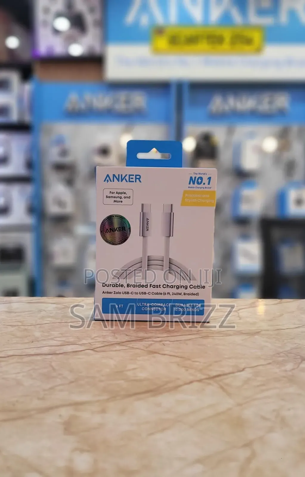 Anker Zolo Braided 240w Usbc Cable