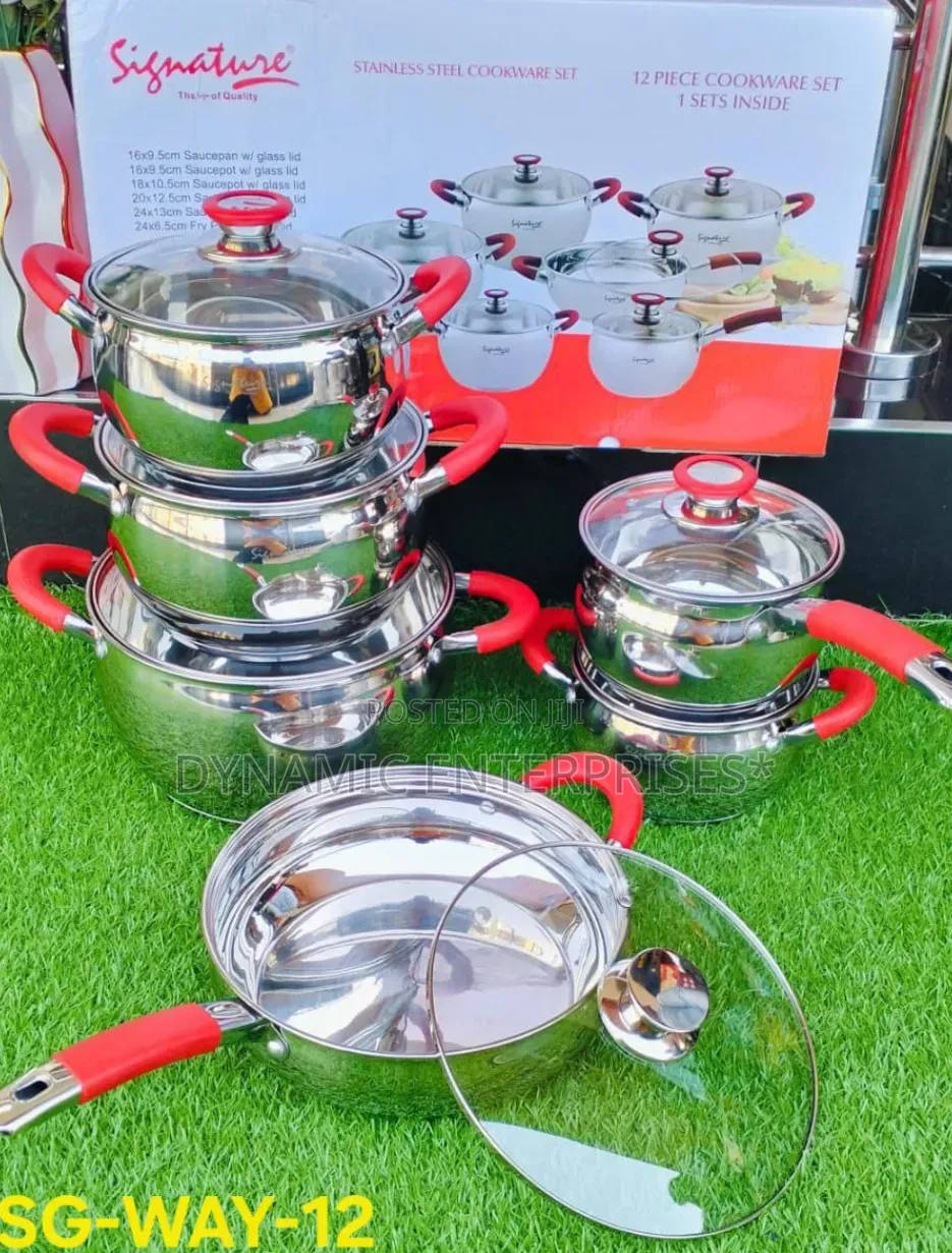 Signature Heavy Duty 12pcs Stainless Steel Cookware