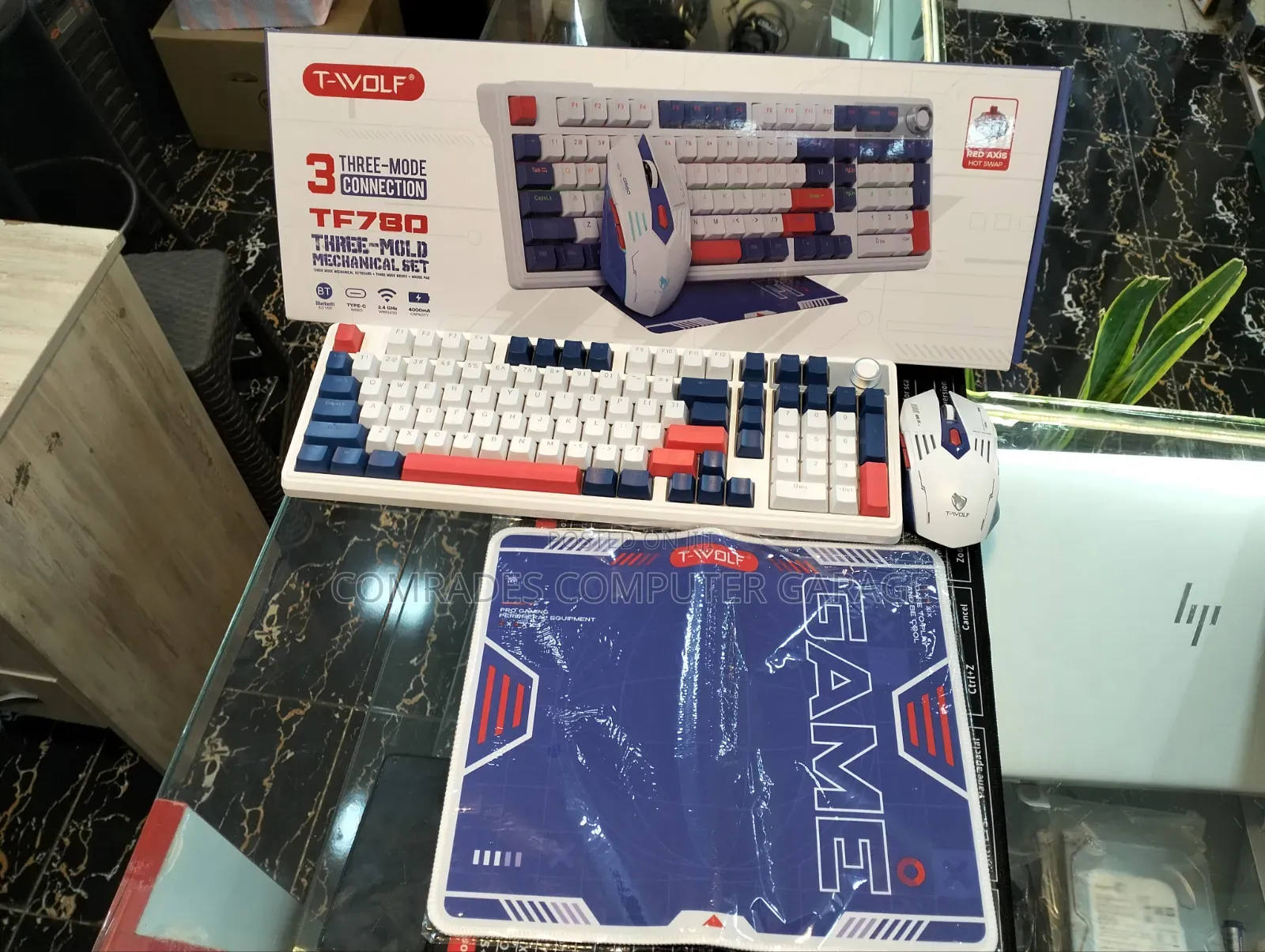 T-Wolf TF780 3-in-1 Mechanical Gaming Combo in White