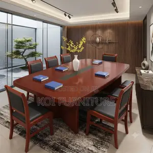 Boardroom Table; 3000MM Executive Mahogany Boardroom Staff Table