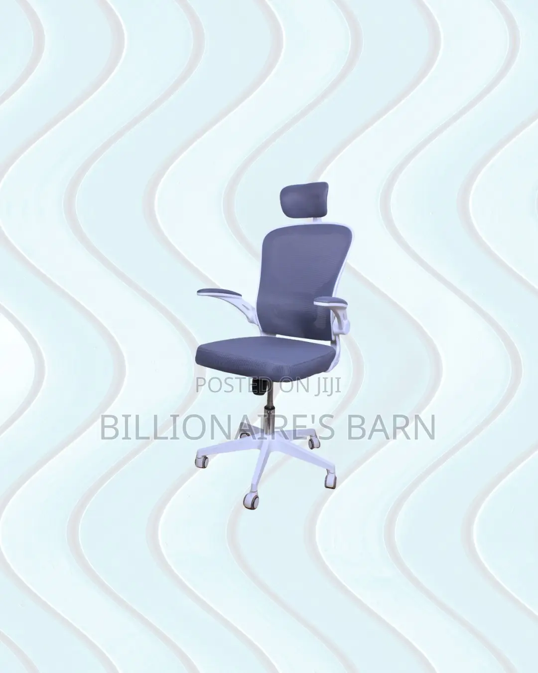 Practical White Office Chair With Headrest for Smooth Swivel Movement