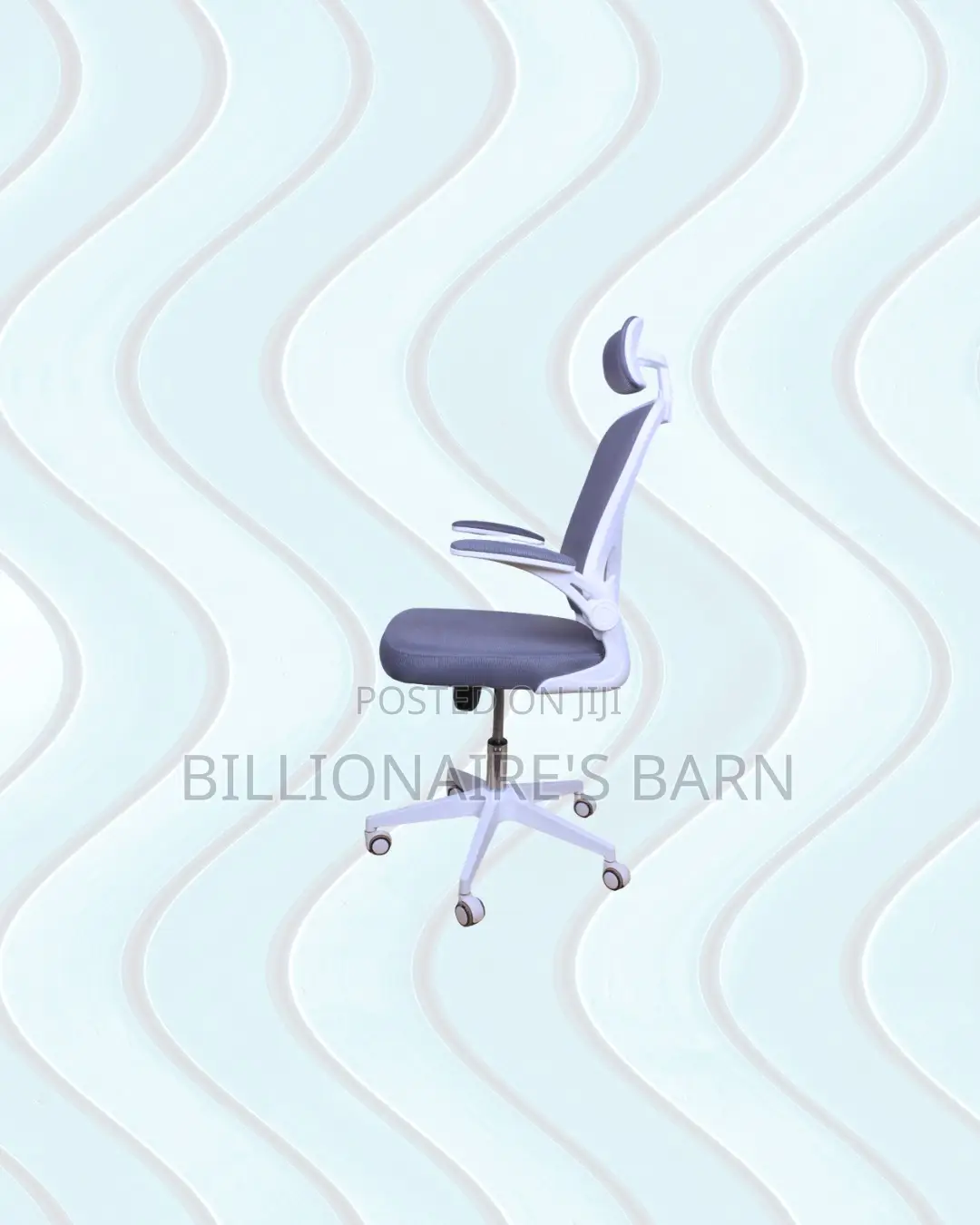 Practical White Office Chair With Headrest for Smooth Swivel Movement