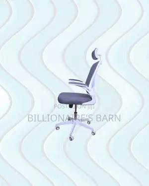 Practical White Office Chair With Headrest for Smooth Swivel Movement