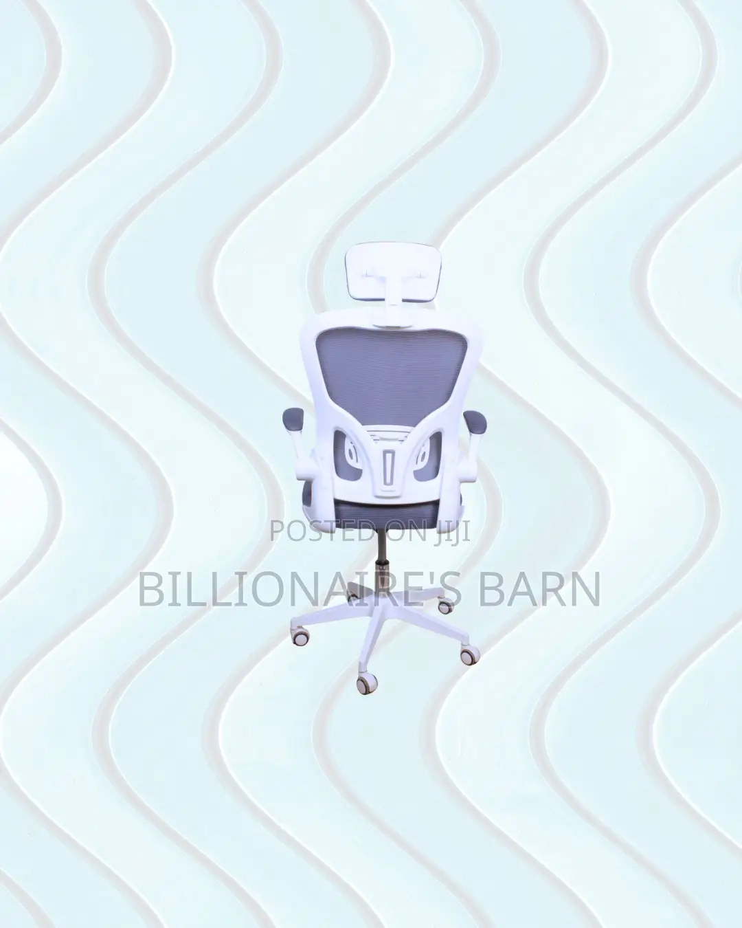 Practical White Office Chair With Headrest for Smooth Swivel Movement
