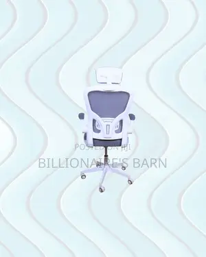 Practical White Office Chair With Headrest for Smooth Swivel Movement