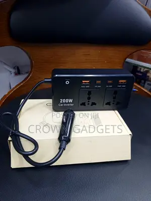 Multi-Port 200W Car Inverter for Laptop Phone Tablet