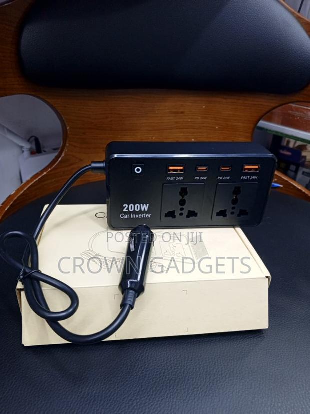 Multi-Port 200W Car Inverter for Laptop Phone Tablet - thumbnail 2