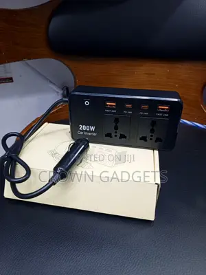 Multi-Port 200W Car Inverter for Laptop Phone Tablet
