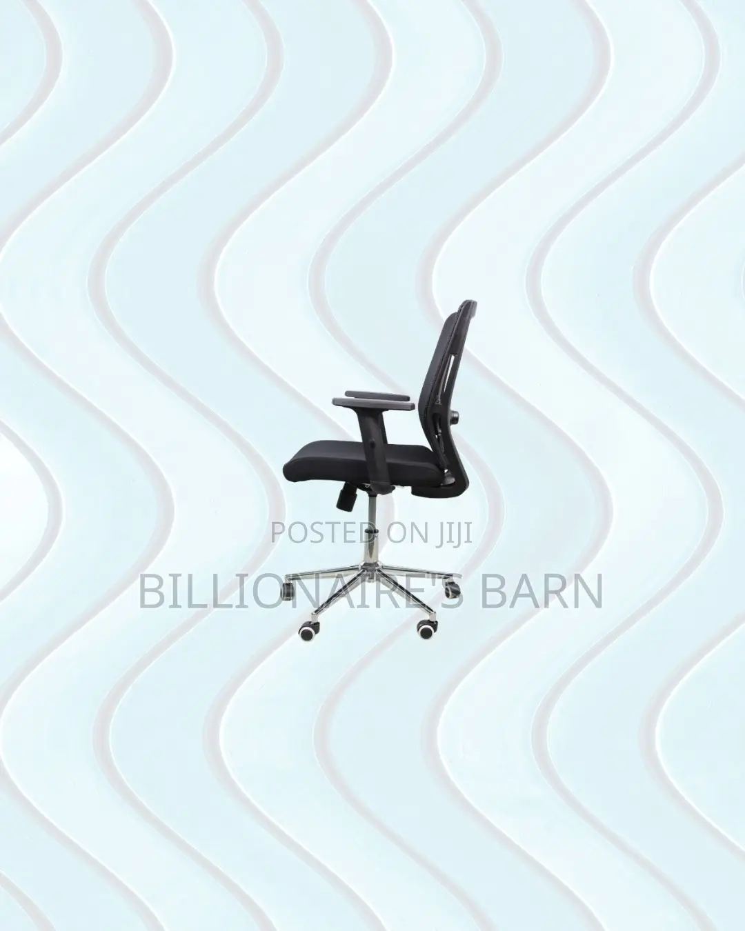 Practical Barn Origin Chair Mid Back Chrome for Smooth Swivel Movement