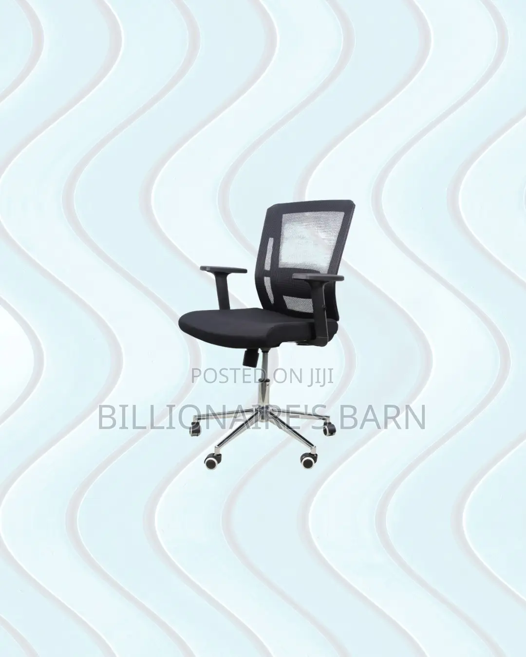 Practical Barn Origin Chair Mid Back Chrome for Smooth Swivel Movement