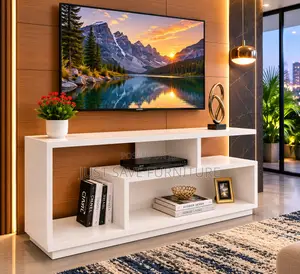Modern 4FT Open Shelf TV Stand Entertainment Unit