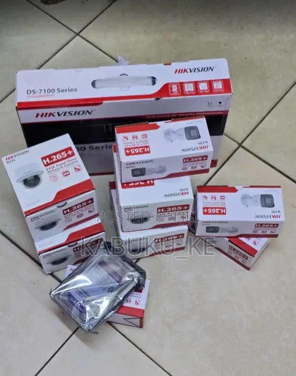 Hikvision 4 2MP IP Network CCTV Cameras Complete System