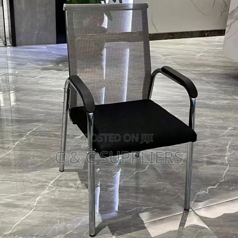 Modern Reception Mesh Chair With Armrest