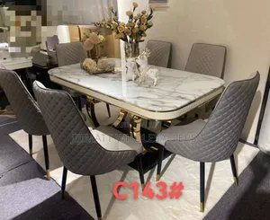 6 Sitter Executive Modern Advanced Marble Dinning Table