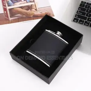 Plain Hip Whisky Flask Liquor Bottle With 2 Tot Cup/Gift Set