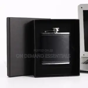 Plain Hip Whisky Flask Liquor Bottle With 2 Tot Cup/Gift Set