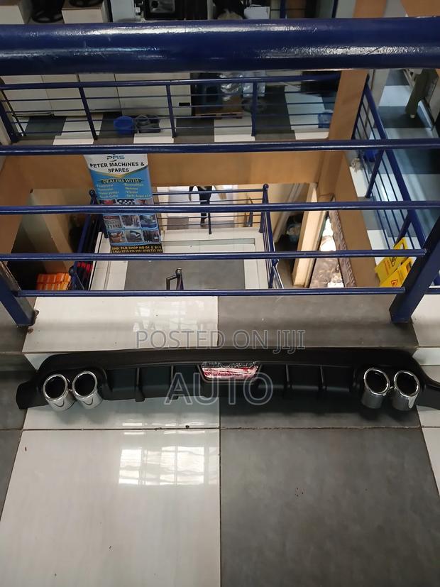 Black Universal Rear Diffuser | Sport Rear Bumper Diffuser - main view