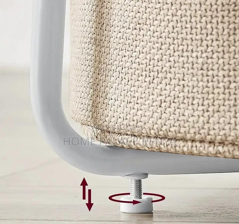 Side Table: Bamboo Top Nightstand With Fabric Basket for Essentials