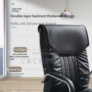 Swivel Leather Office Chair With Armrest
