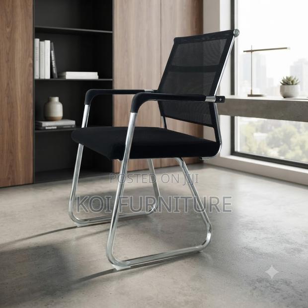 Office Chairs; Visitors Office Chair With Mesh Mid Backrest - thumbnail 2