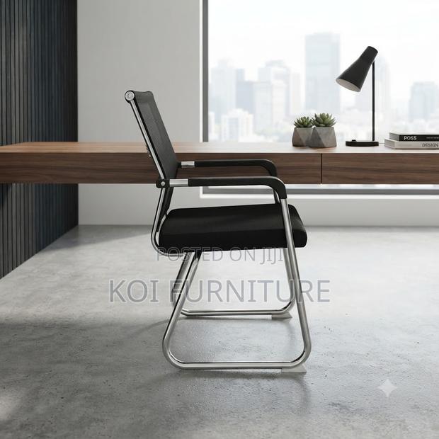 Office Chairs; Visitors Office Chair With Mesh Mid Backrest - thumbnail 6