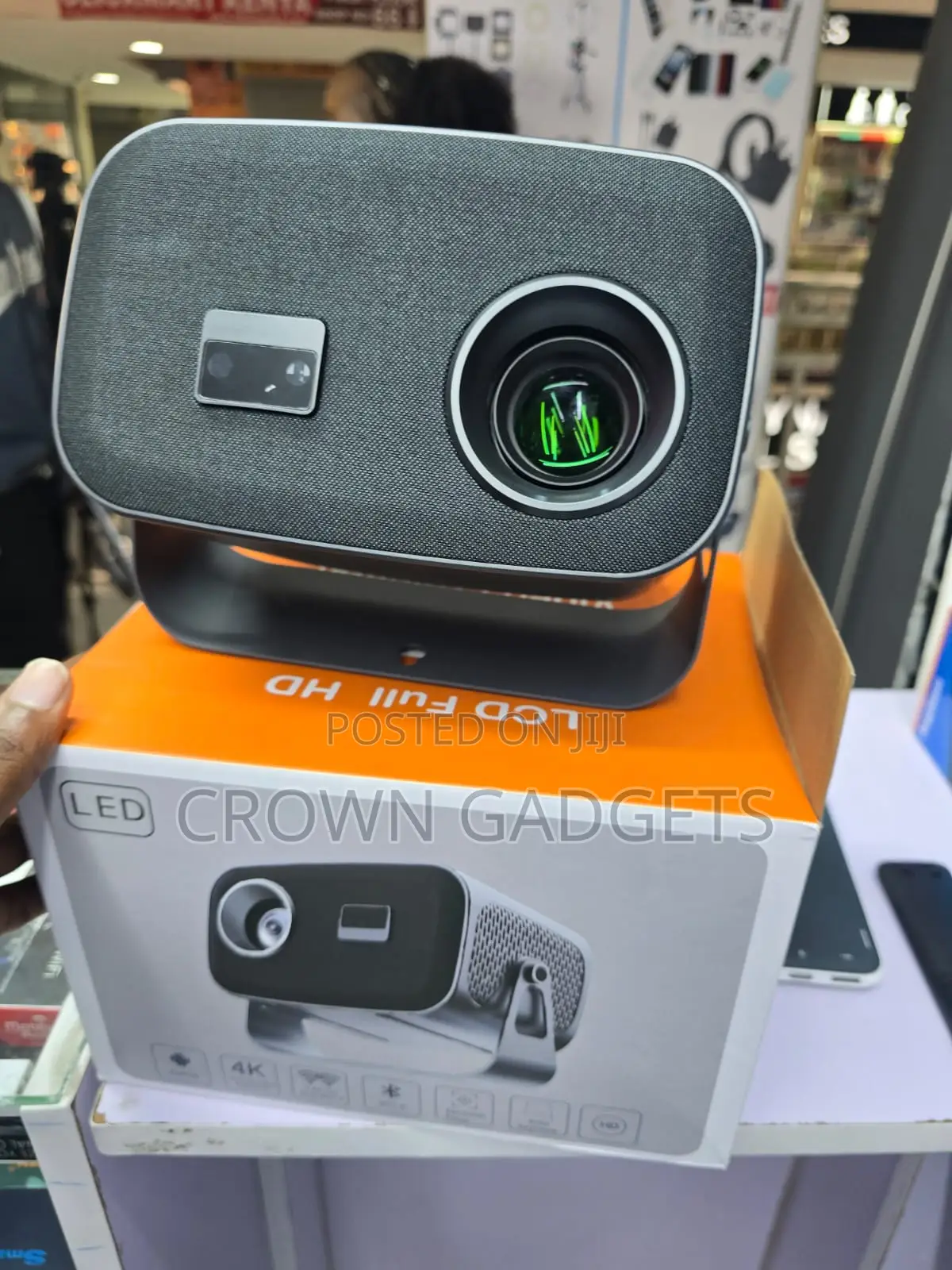 Smart Mini Projector Compatible WiFi Bluetooth Portable