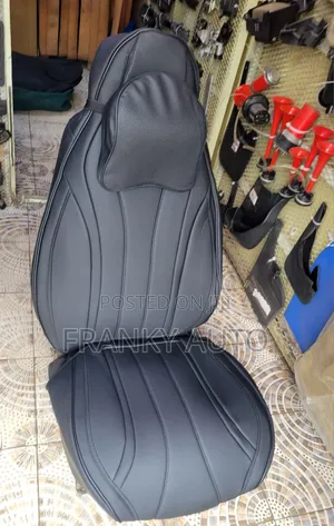 Pure Leather Seatcover Black Plain
