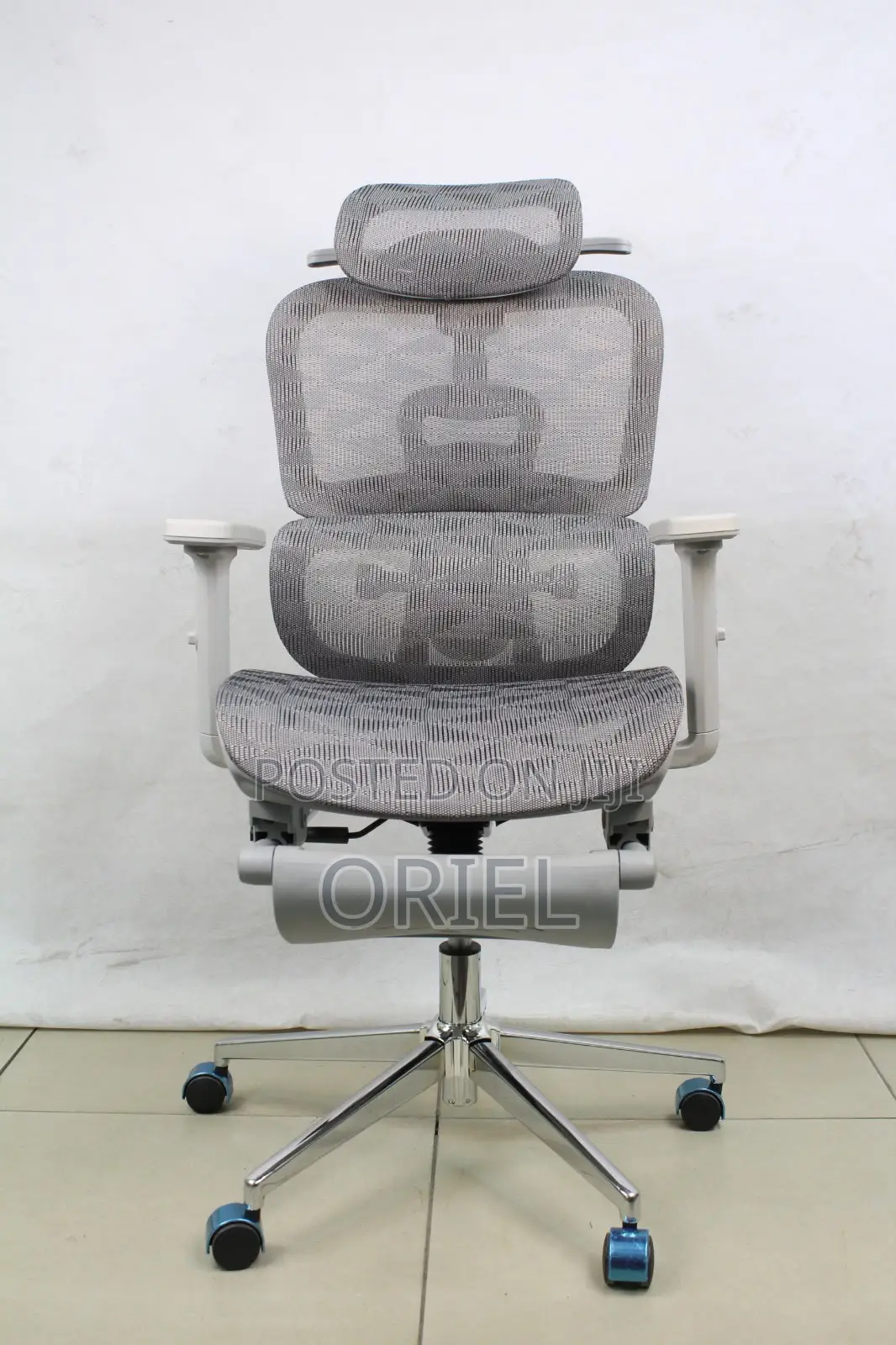 Office Chair : Executive Gray Office Leather Chair