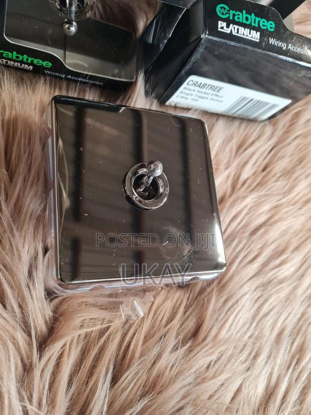 Crabtree Platinum 1-Gang Toggle Light Switch. - main view
