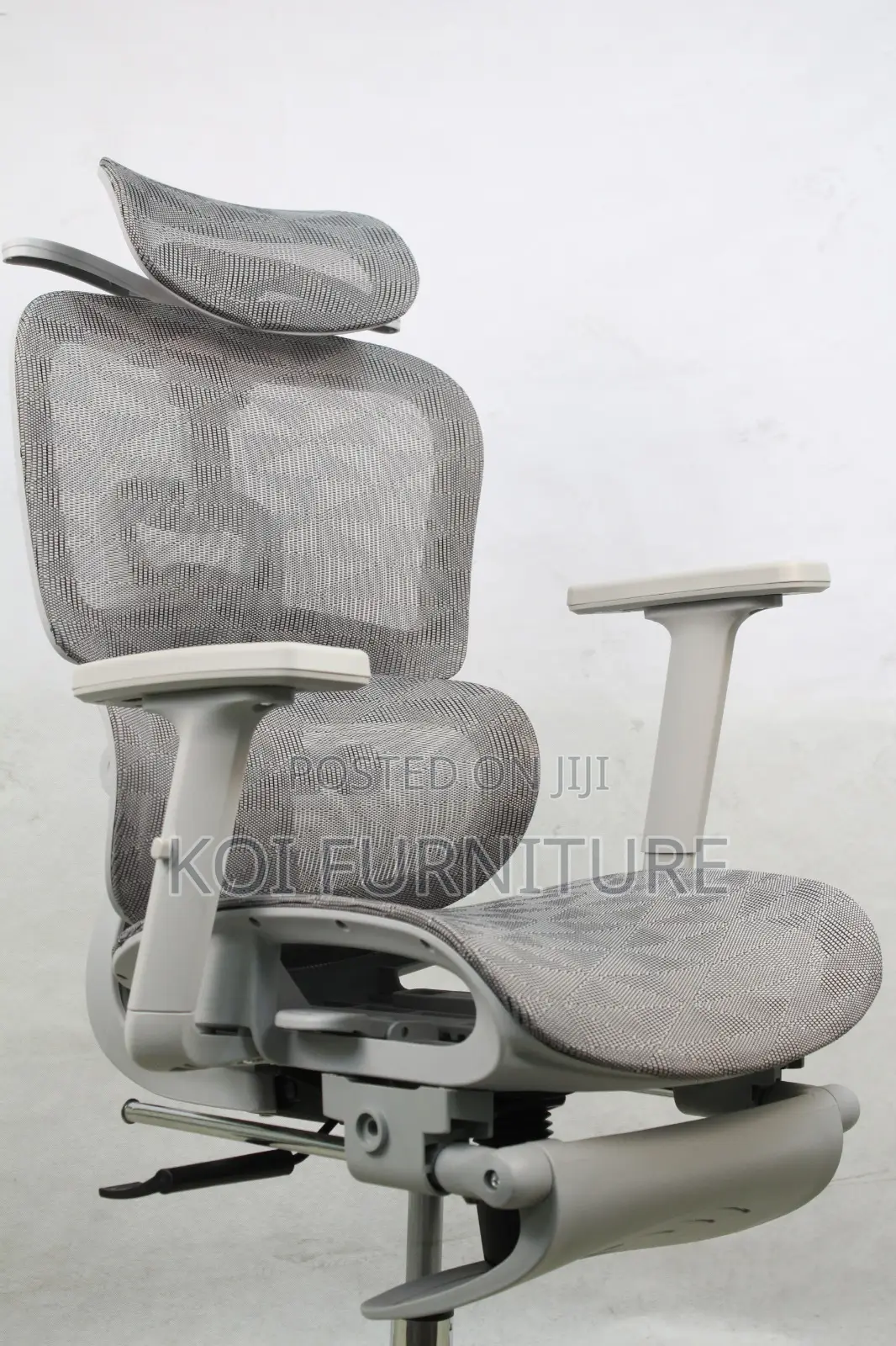 Office Chairs; White Orthopedic Executive Chair With Footrest