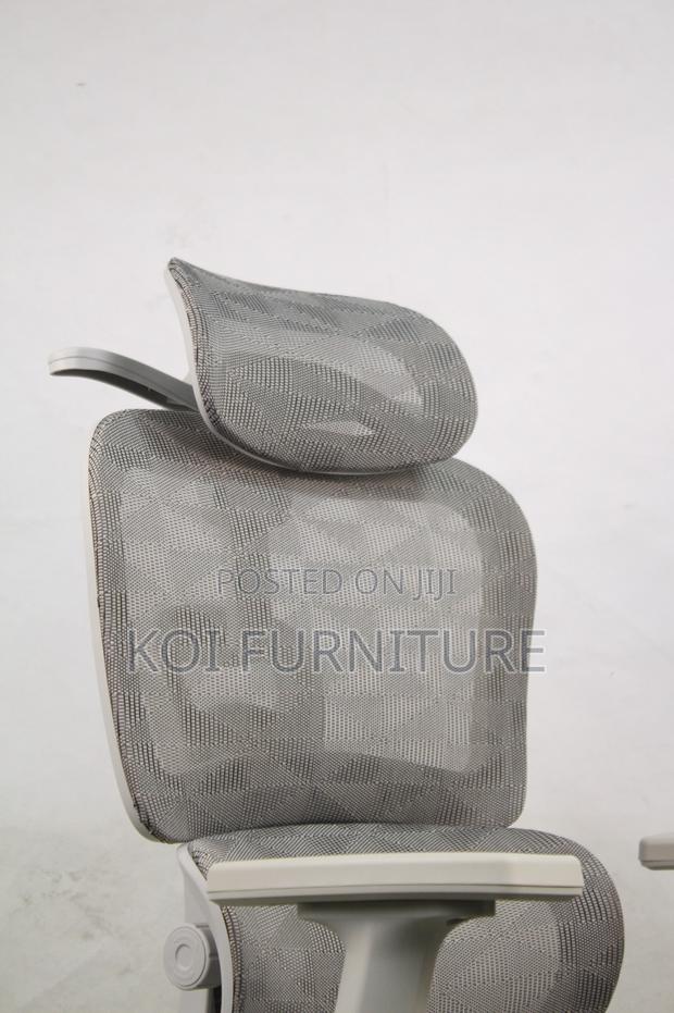 Office Chairs; White Orthopedic Executive Chair With Footrest - thumbnail 13